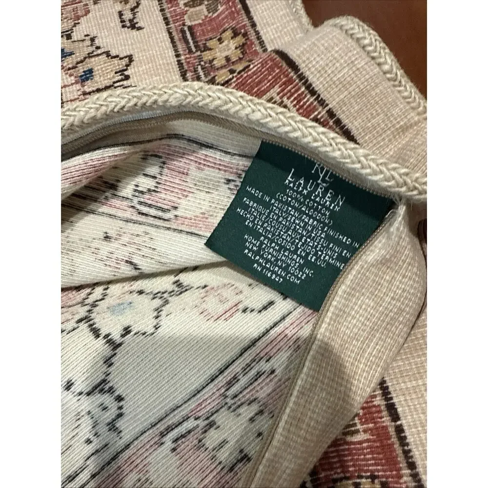 PAIR Ralph Lauren Northern Cape tapestry standard Zip pillow shams Double Cotton